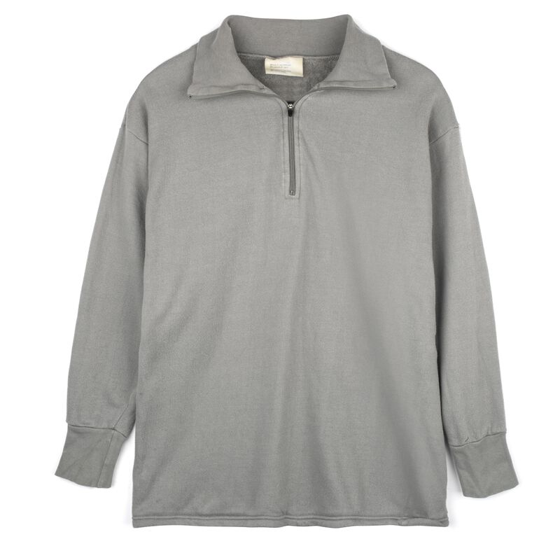 Dutch Army 1/4 Zip Long Sleeve Shirt | Grey, , large image number 1